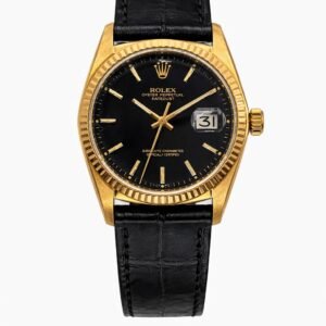 Rolex Datejust 1601 yellow gold black dial