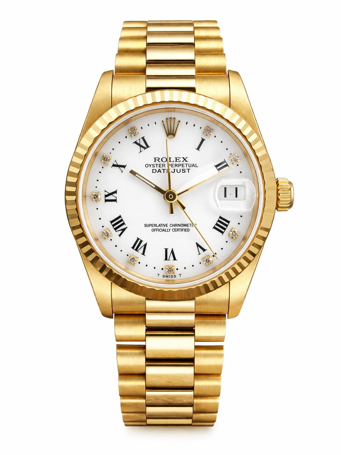 Rolex Datejust 68278 midsize white Roman diamond dial Datejust 68278 Midsize – White Roman Diamond Dial Box